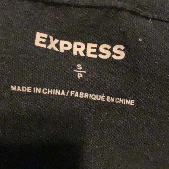 Express GLAM Rhinestone Black Tee Size Small - Picture 4 of 6